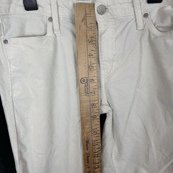 Calvin Klein Legging Jeans Womens 8 Ivory Velvet Slim Fit Stretch Toothpick - Picture 7 of 8
